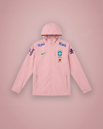 Brésil – Veste Coupe-Vent à Capuche – Rose