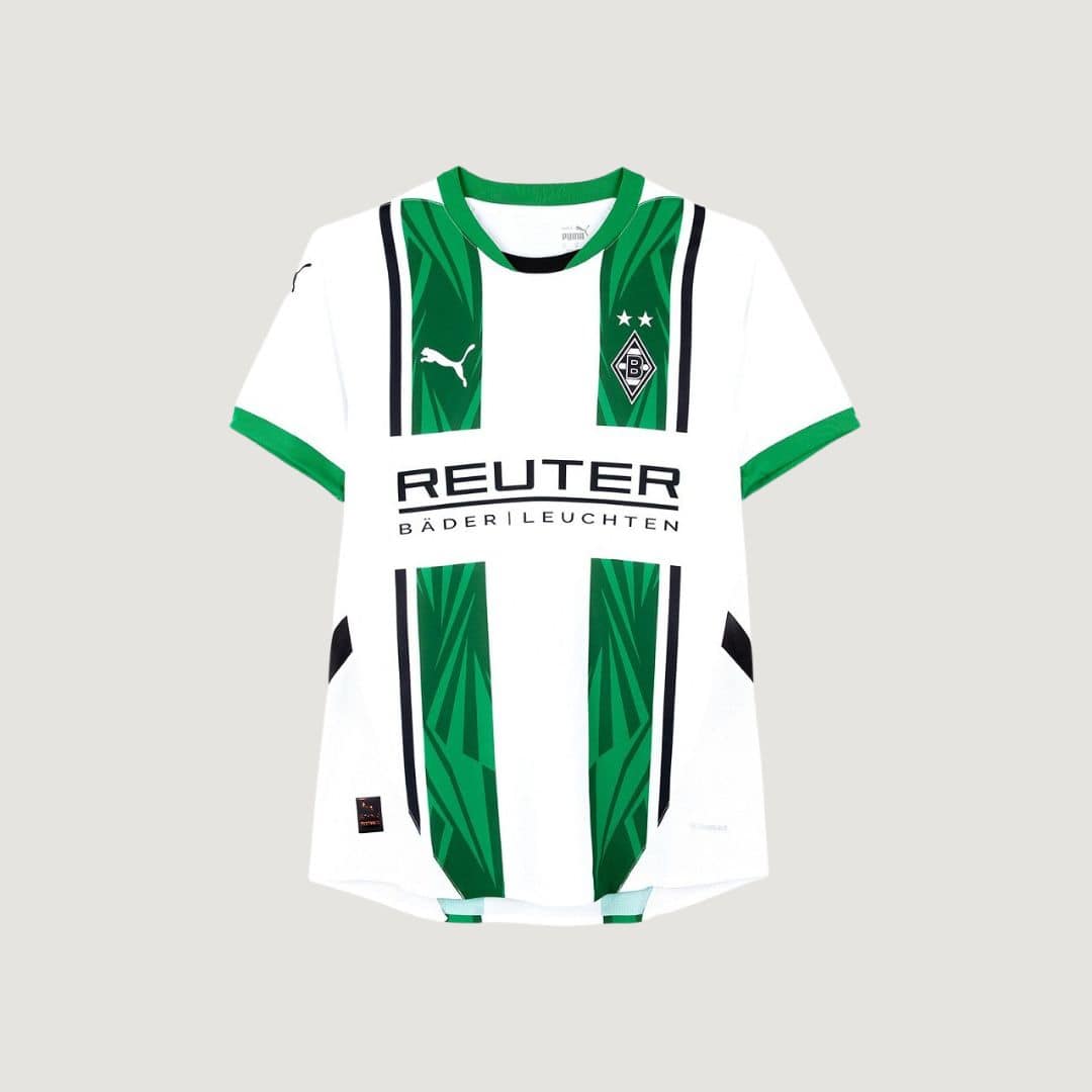 Borussia Mönchengladbach - Maillot Domicile 2425 - Blanc, Vert