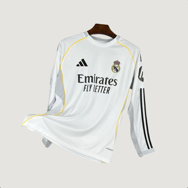 Real Madrid – Maillot Domicile 25/26 Manches Longues – Blanc