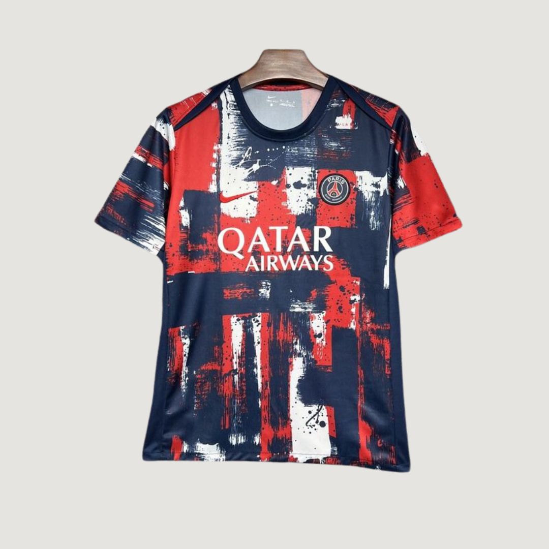 Paris Saint-Germain ( PSG ) - Maillot Pre-Match 24/25 - Rouge, Bleu, Blanc