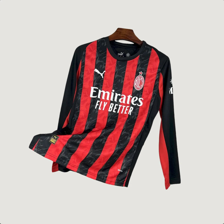 AC Milan – Maillot Domicile 2025/26 Manches Longues – Rouge, Noir