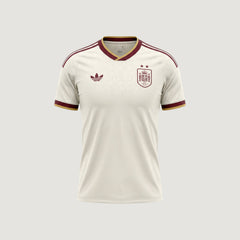 Espagne – Maillot Extérieur Coupe Du Monde 2 étoiles (CDM) 2026 – Blanc, Bordeaux