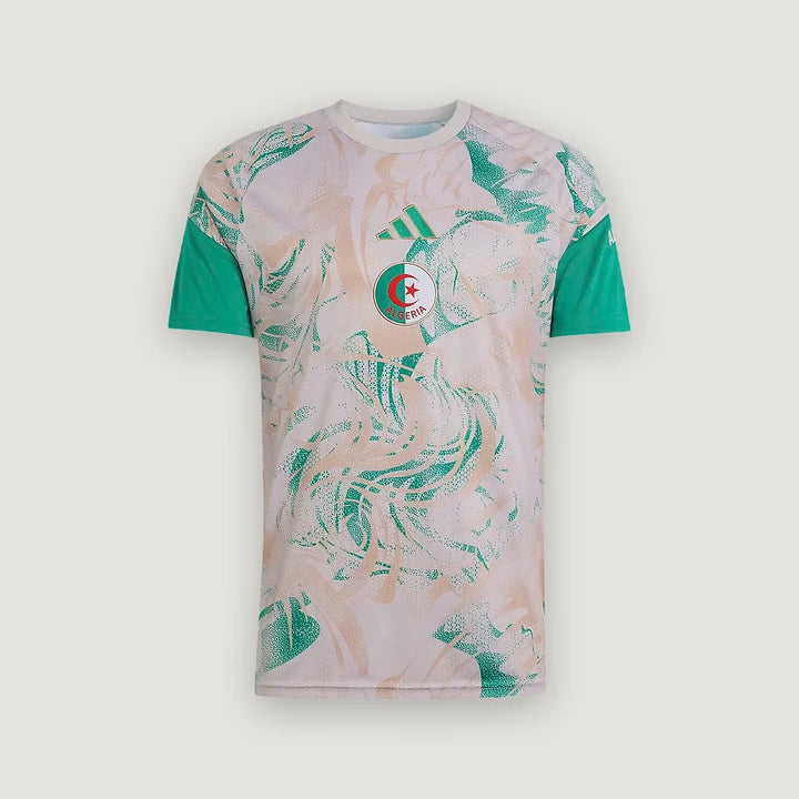 Algérie – Maillot Avant-Match Extérieur 2026 – Beige, Vert