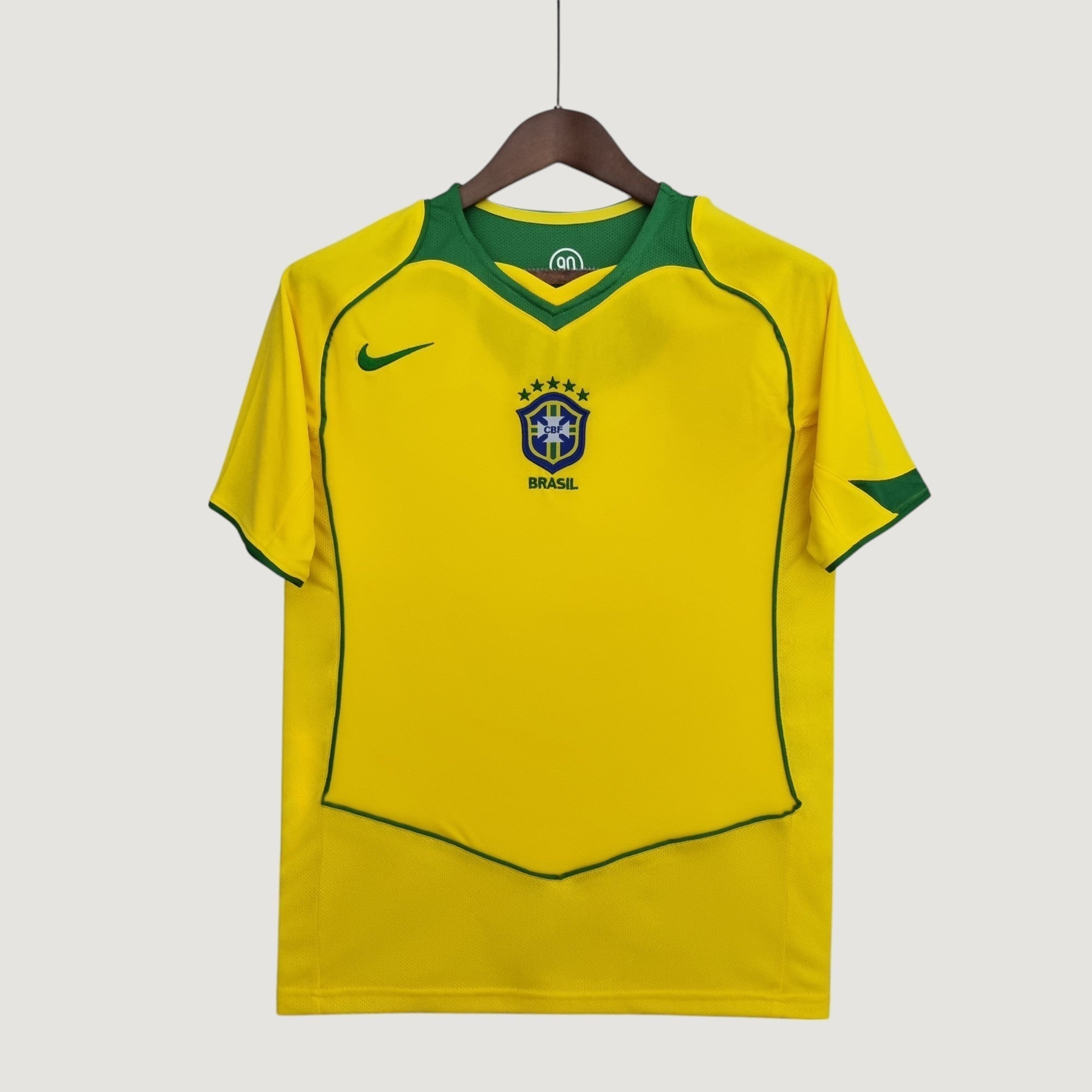 Brésil - Maillot Rétro 2002 - Jaune,Vert