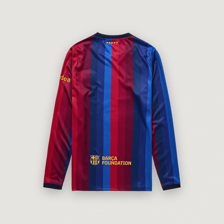 FC Barcelone – Maillot Domicile Manches Longues 2026/27 – Bleu, Grenat & Or