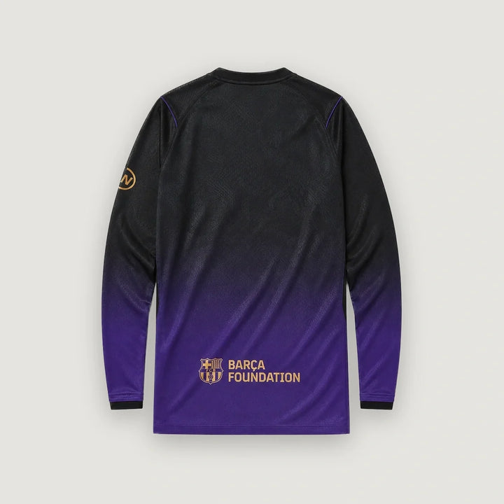 FC Barcelone – Maillot Extérieur Manches Longues 2026/27 – Noir, Violet & Or