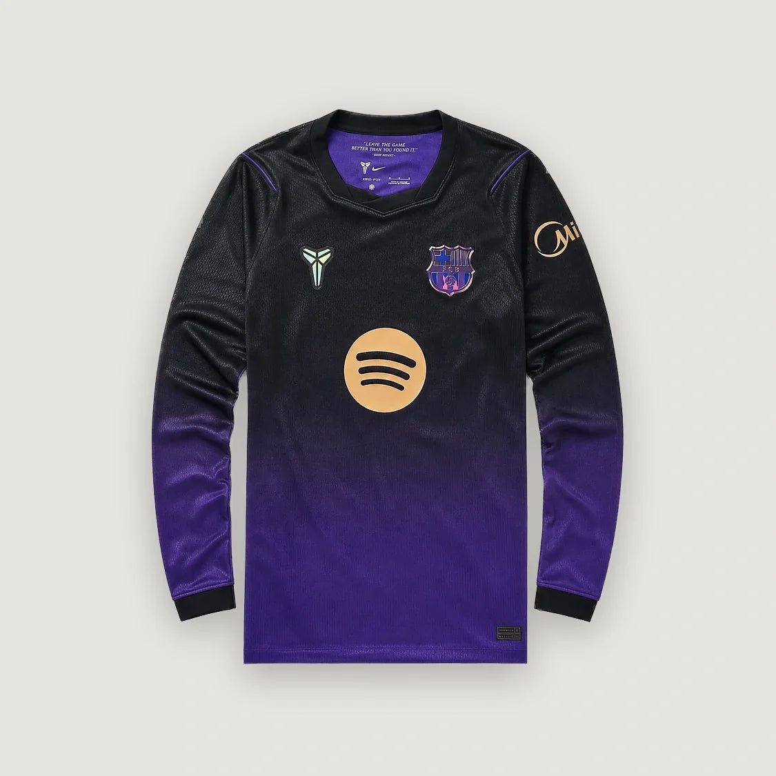 FC Barcelone – Maillot Extérieur Manches Longues 2026/27 – Noir, Violet & Or
