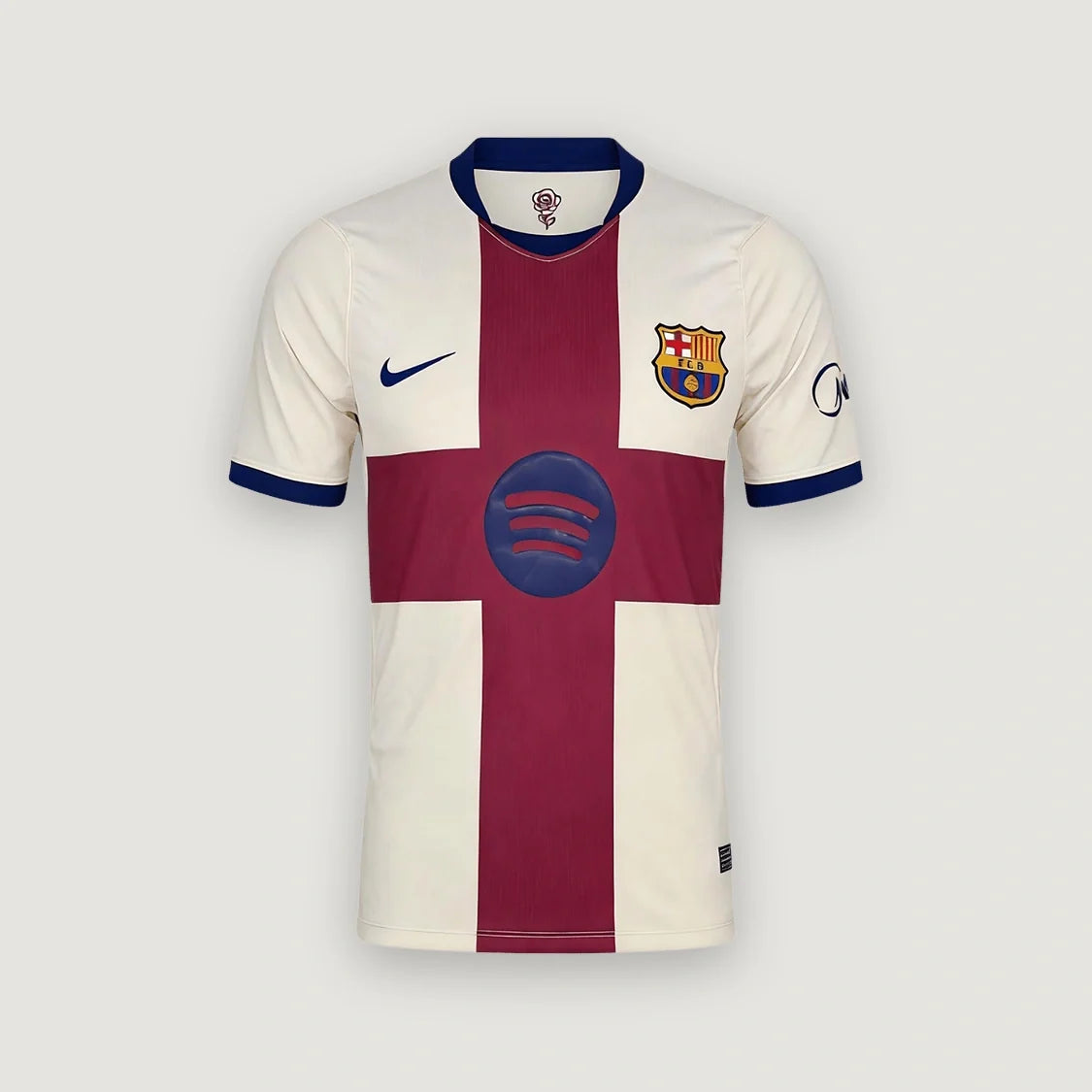 FC Barcelone – Maillot Fourth 2026/27 – Crème, Bordeaux & Bleu Marine