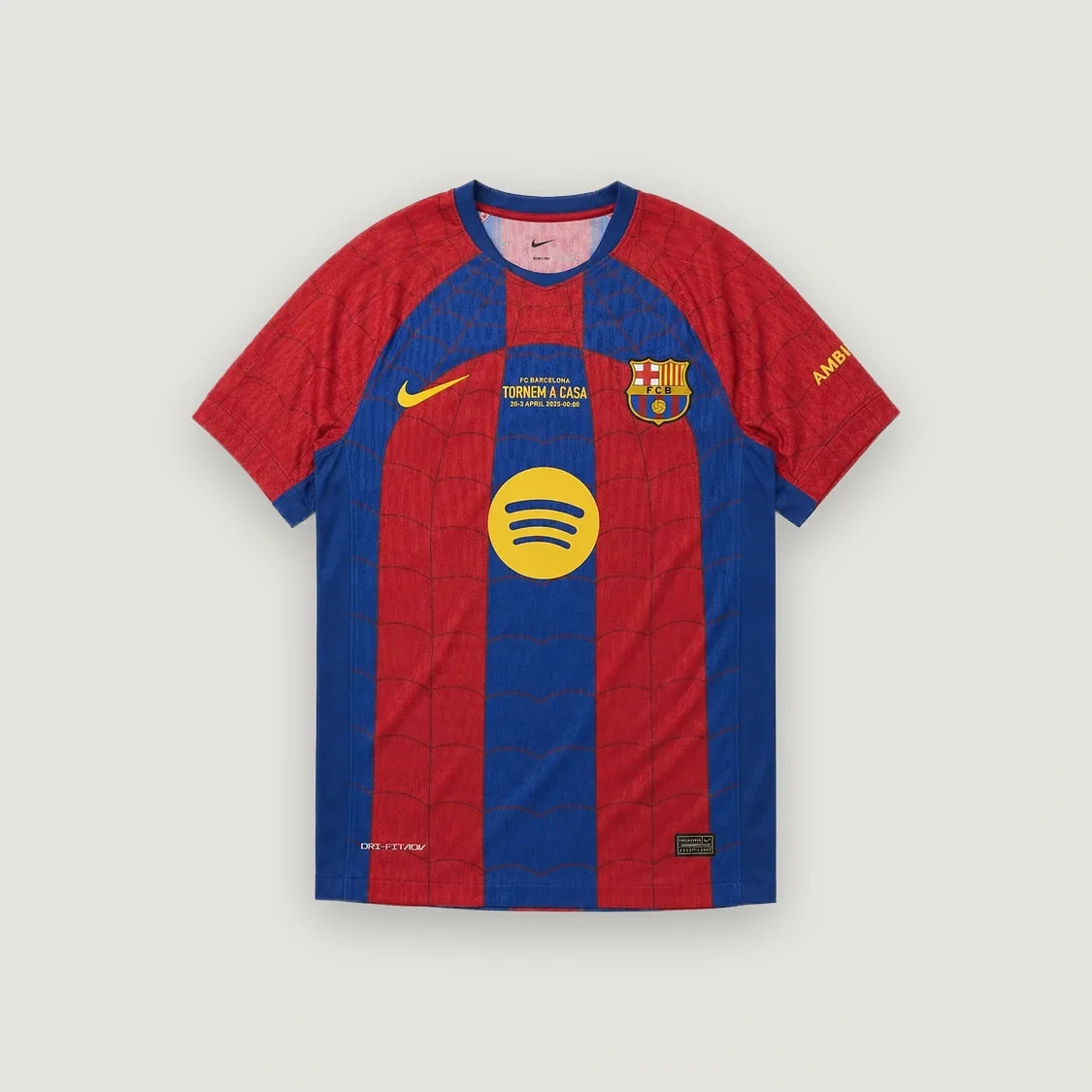 FC Barcelone – Maillot Édition Spéciale Spider-Man – Bleu, Grenat & Jaune