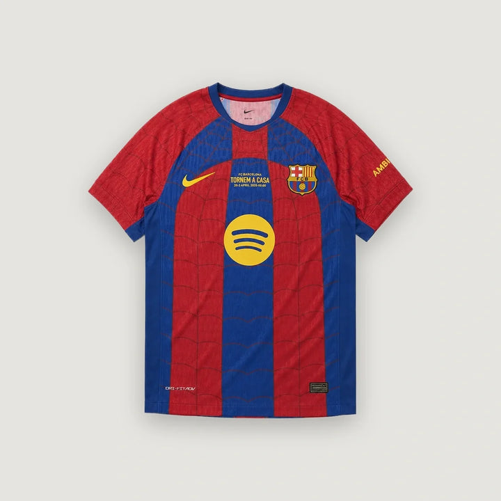 FC Barcelone – Maillot Édition Spéciale Spider-Man – Bleu, Grenat & Jaune