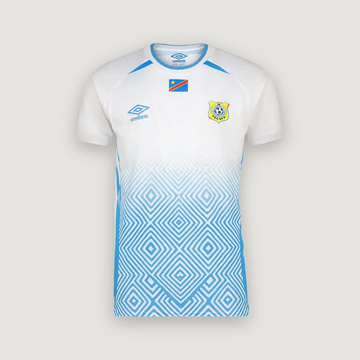 Congo – Maillot Extérieur Coupe du Monde 2026 – Blanc, Bleu Ciel