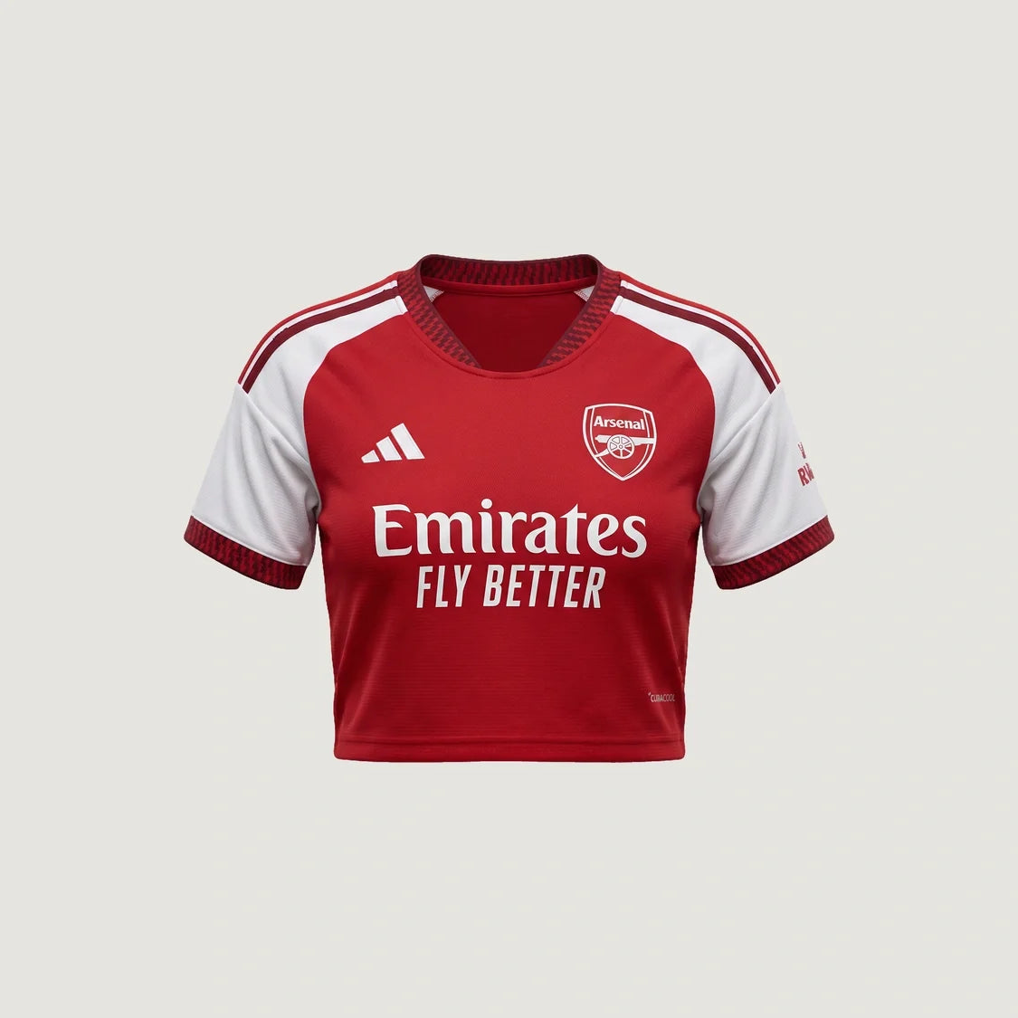 Arsenal FC – Crop Top Domicile 2026/27 – Rouge, Blanc