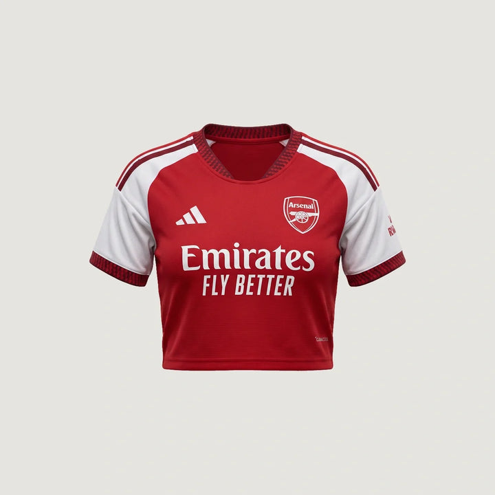 Arsenal FC – Crop Top Domicile 2026/27 – Rouge, Blanc
