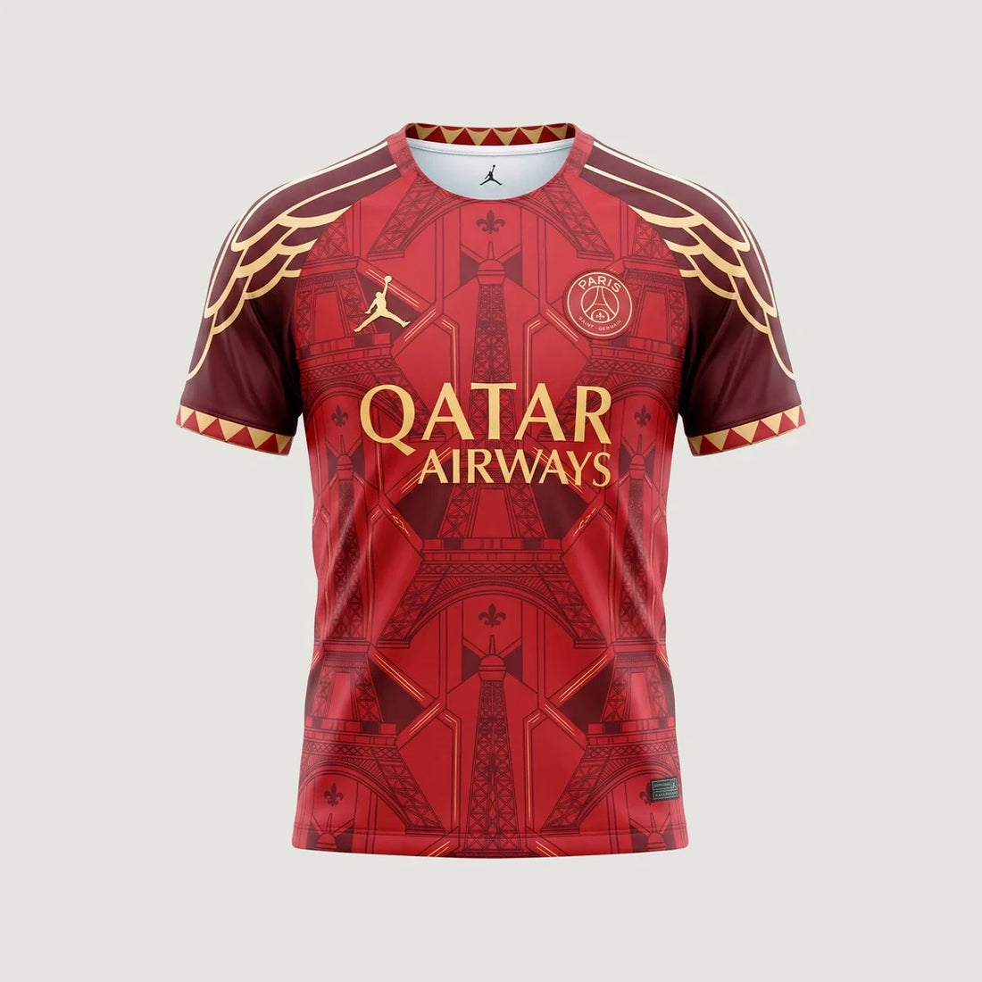 Paris Saint-Germain – Maillot Concept 2026-27 – Rouge, Bordeaux, Or