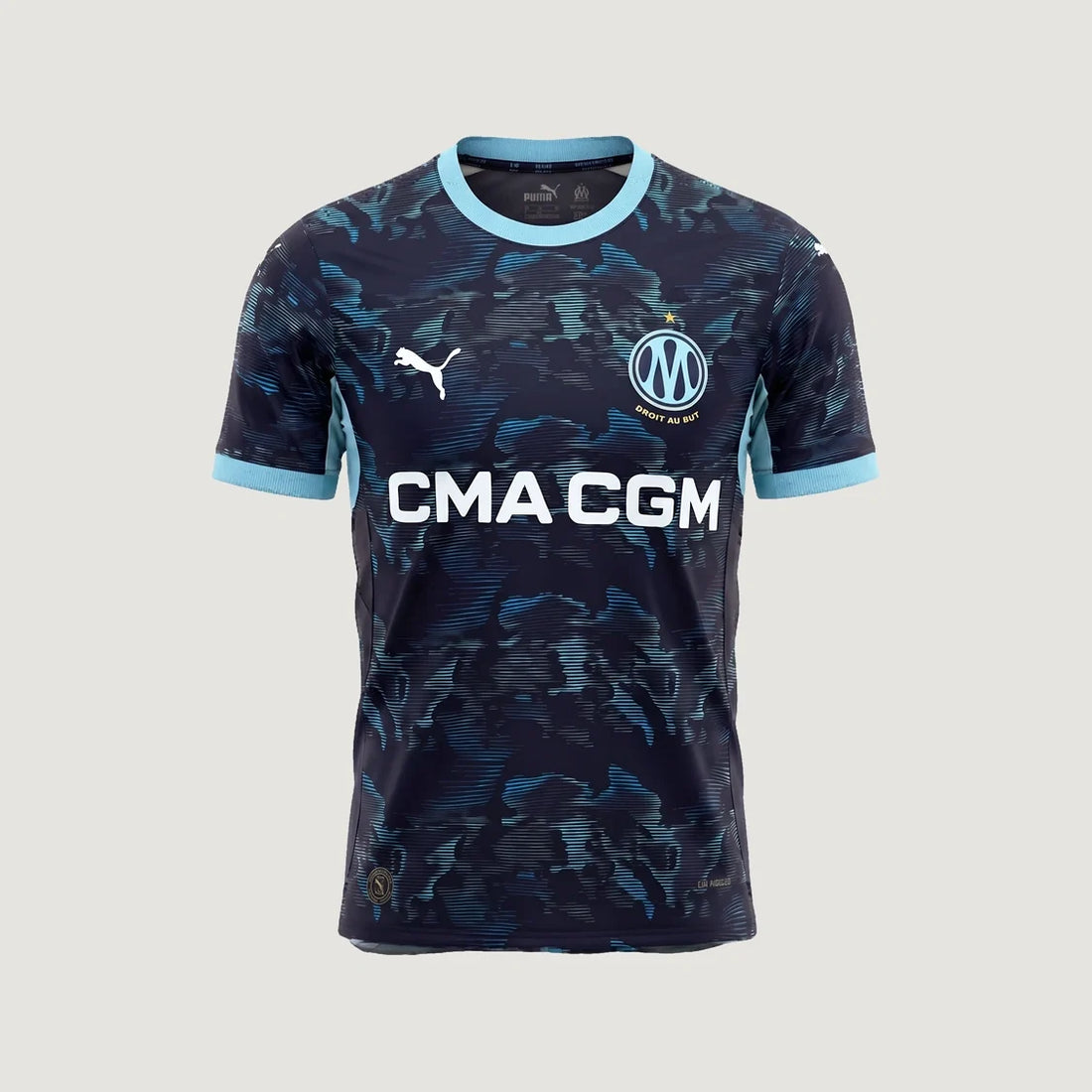 Olympique de Marseille – Maillot Extérieur 2026-27 – Marine, Bleu ciel