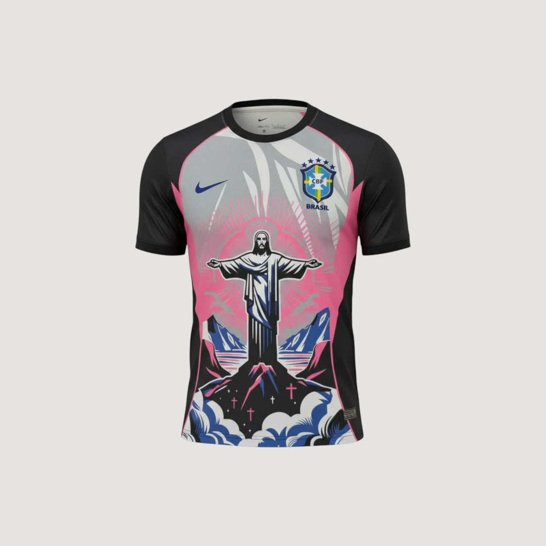 Brésil – Maillot Concept 25/26 – Noir & Rose