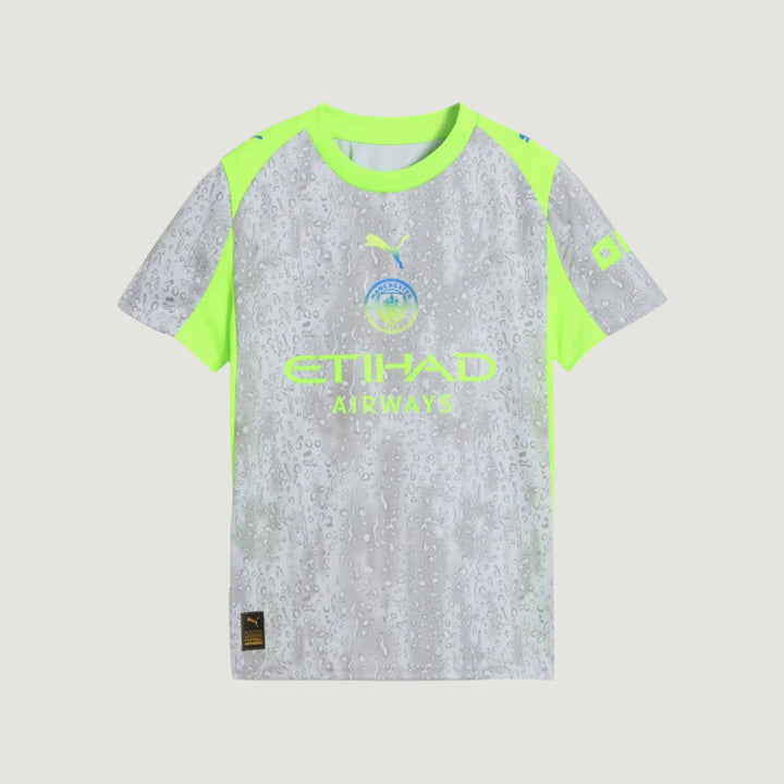 MANCHESTER CITY – Maillot Extérieur 25/26 – Gris & Jaune Fluo