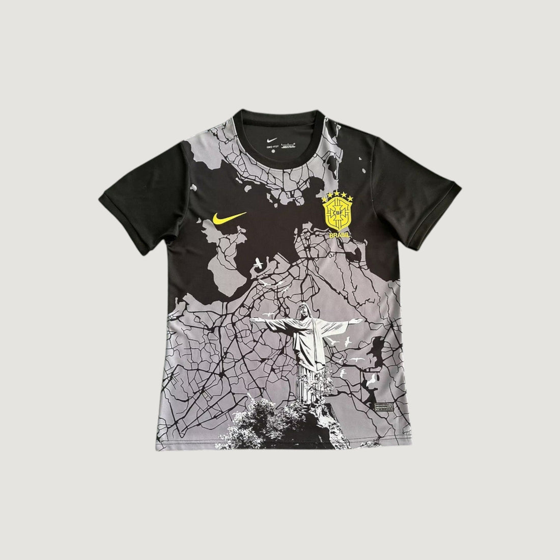 Brésil – Maillot Pre-Match 25/26 – Noir & Gris