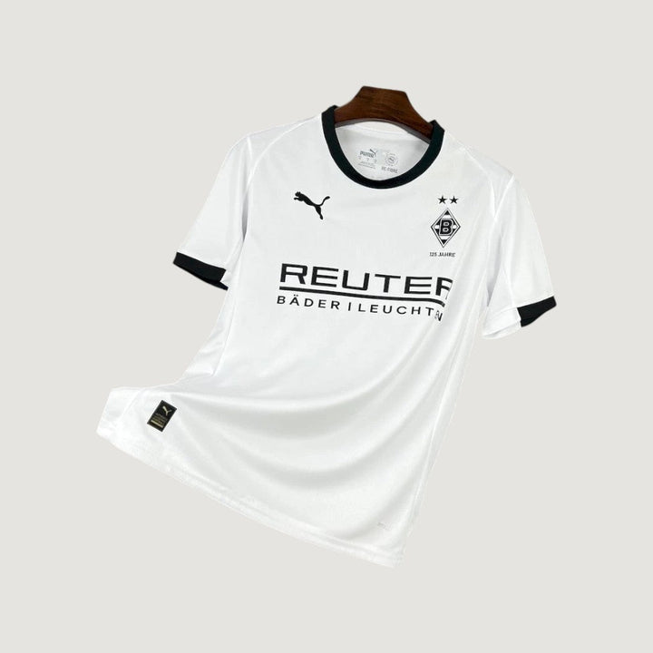 Borussia Mönchengladbach – Maillot Domicile 25/26 (Édition 125 ans) – Blanc & Noir