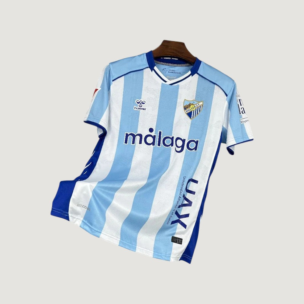 Málaga CF – Maillot Domicile 25/26 – Bleu Clair & Blanc