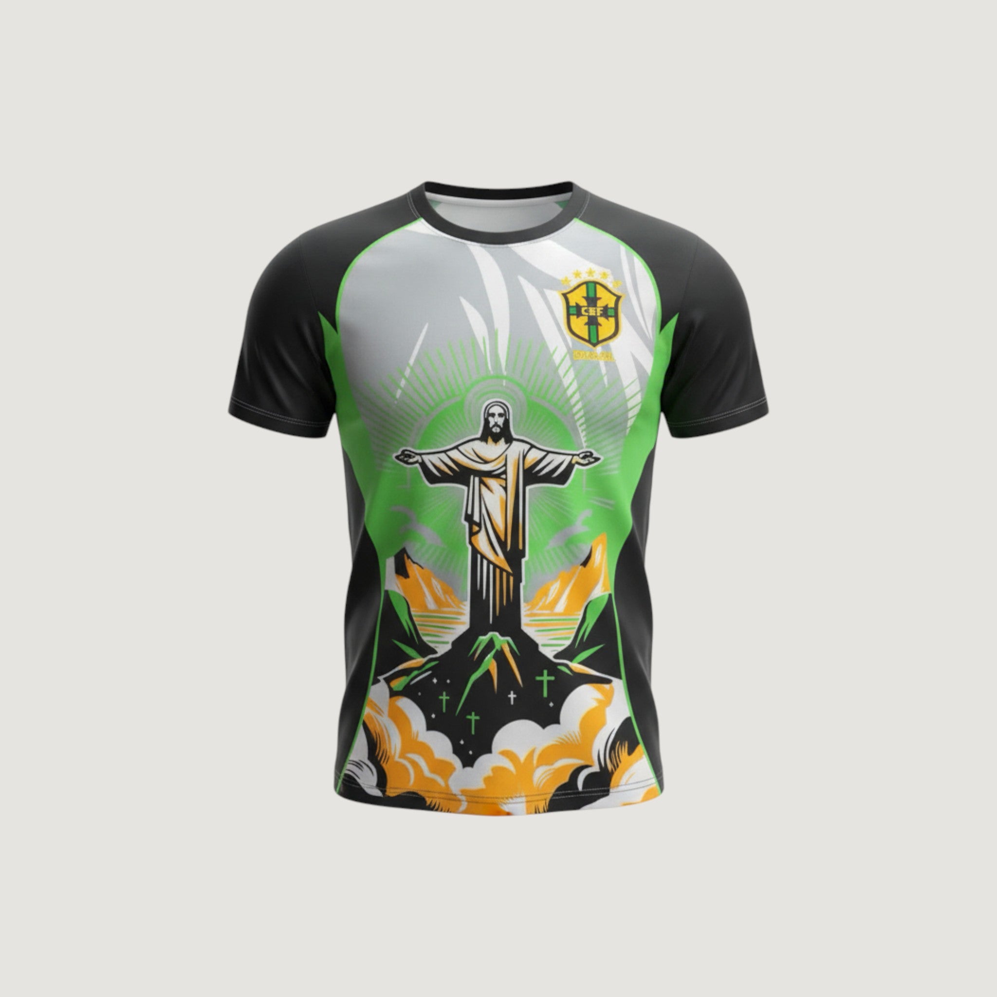 Brésil – Maillot Concept 25/26 – Noir & Vert