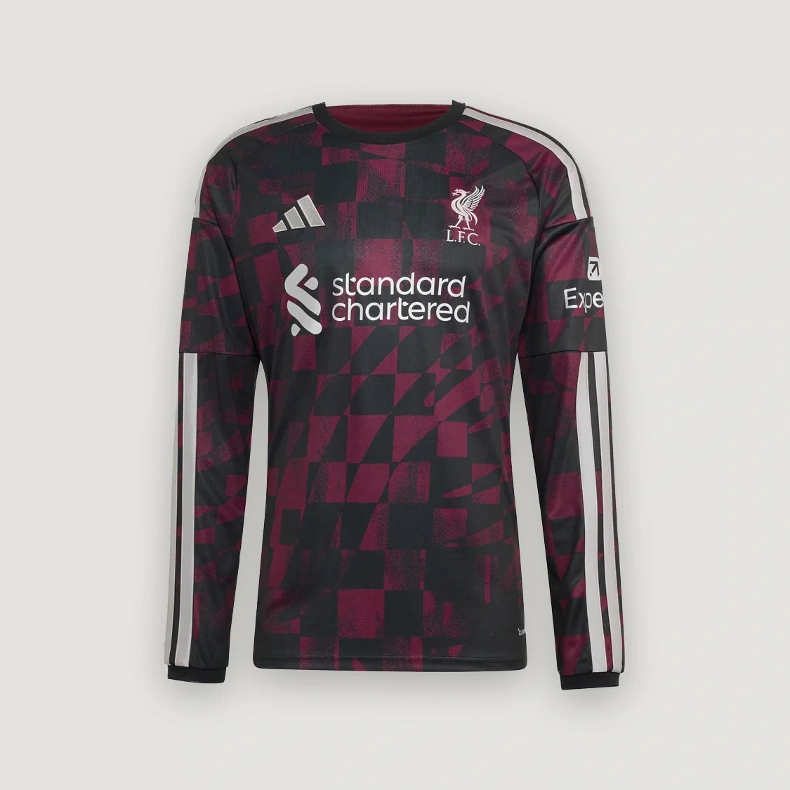 Liverpool – Maillot Third Manches Longues 2026/27 – Noir, Bordeaux