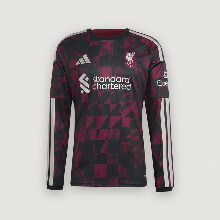 Liverpool – Maillot Third Manches Longues 2026/27 – Noir, Bordeaux