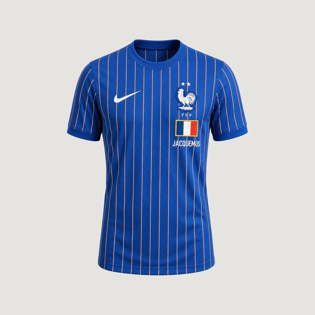 France x JACQUEMUS – Maillot Avant-Match 2026 – Bleu, Blanc, Rouge