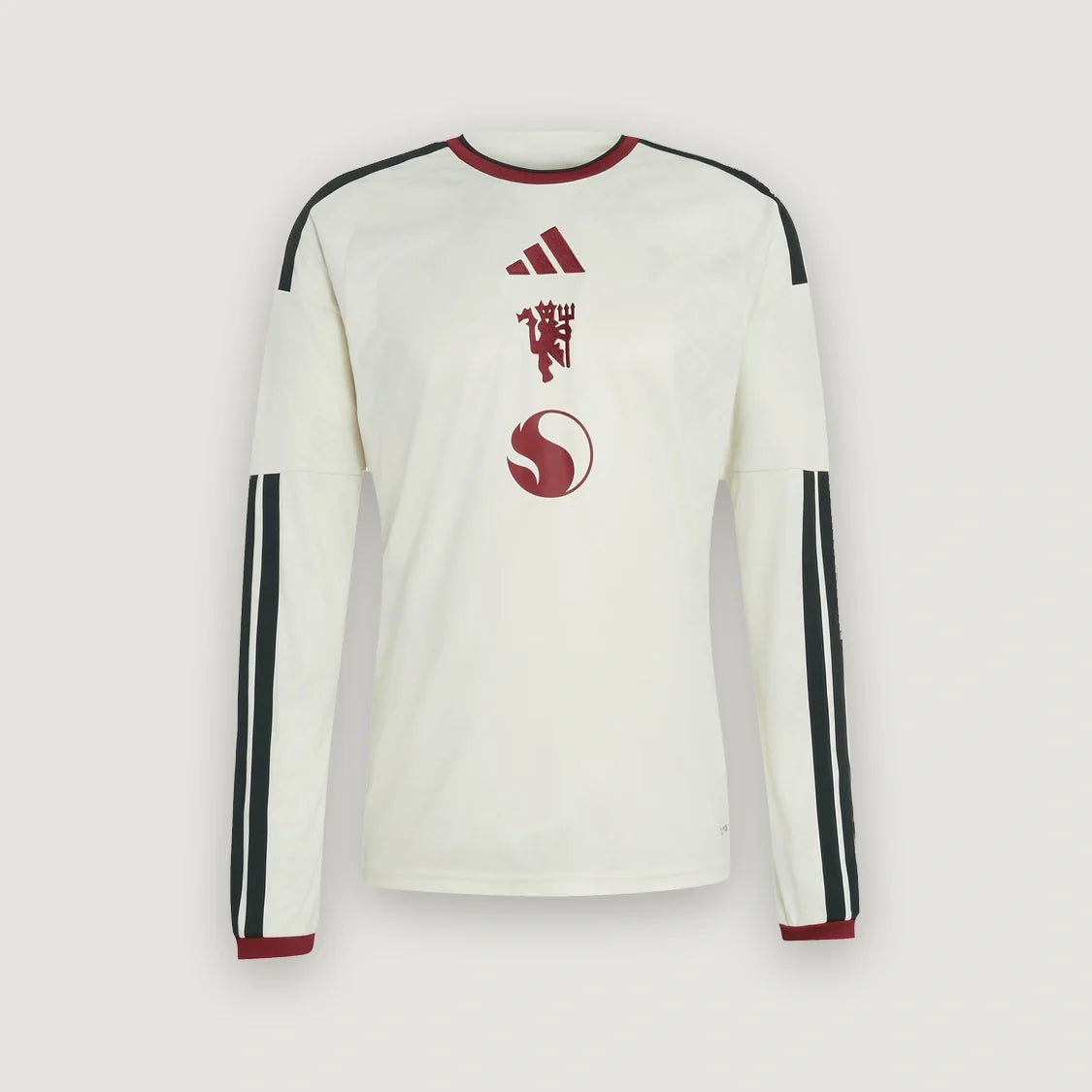 Manchester United – Maillot Third Manches Longues 2026/27 – Crème, Bordeaux