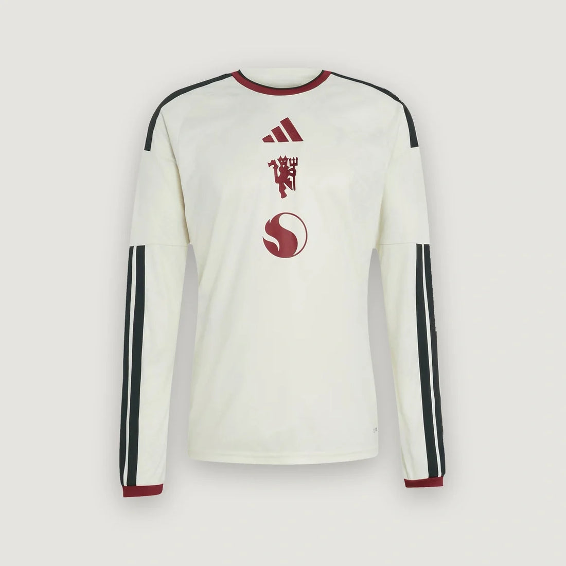 Manchester United – Maillot Third Manches Longues 2026/27 – Crème, Bordeaux
