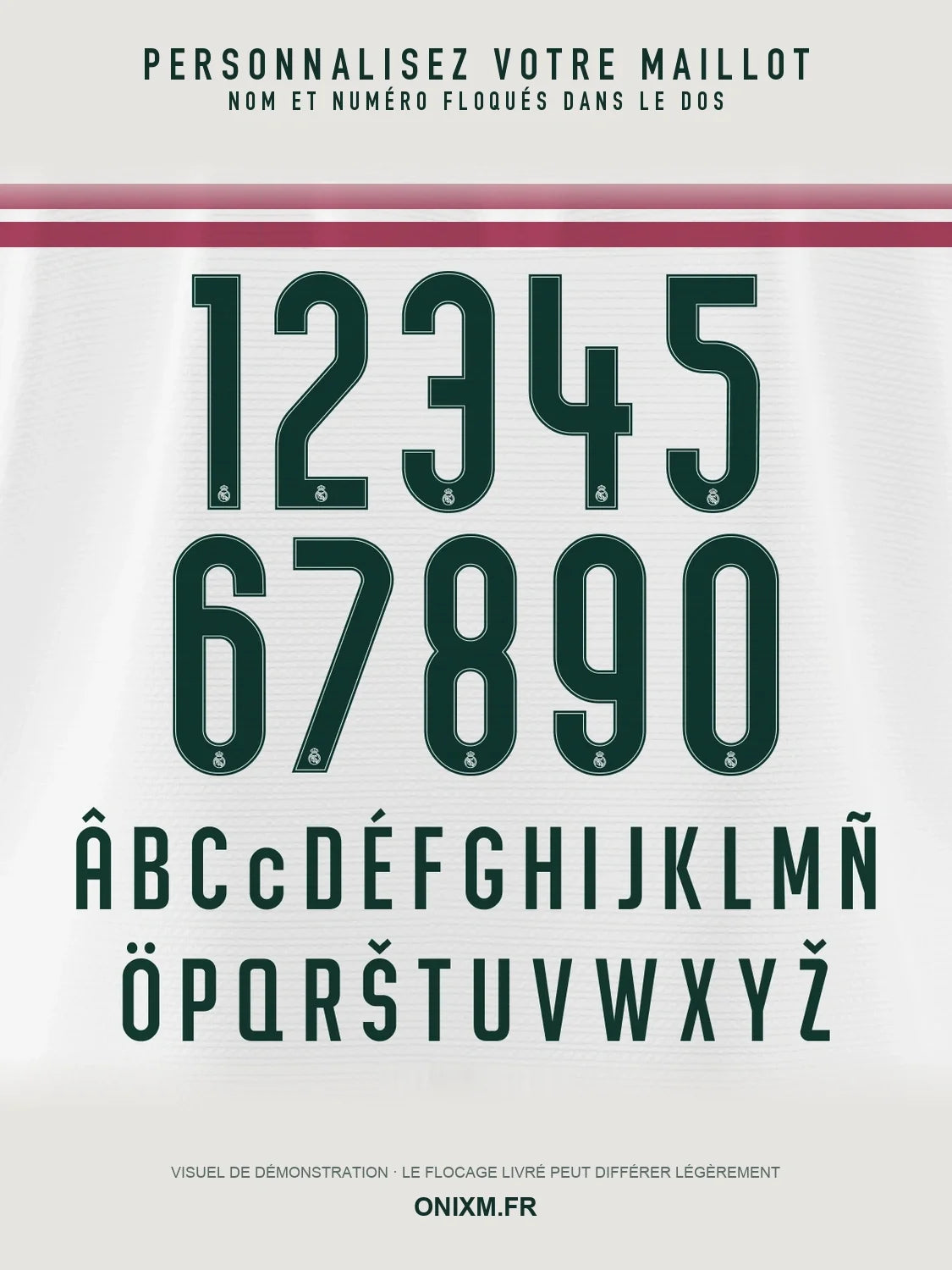 Real Madrid – Maillot Domicile 2026/27 – Blanc, Rose, Vert foncé