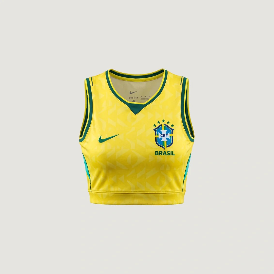 Brésil – Crop Top Domicile 2026 – Jaune, Vert