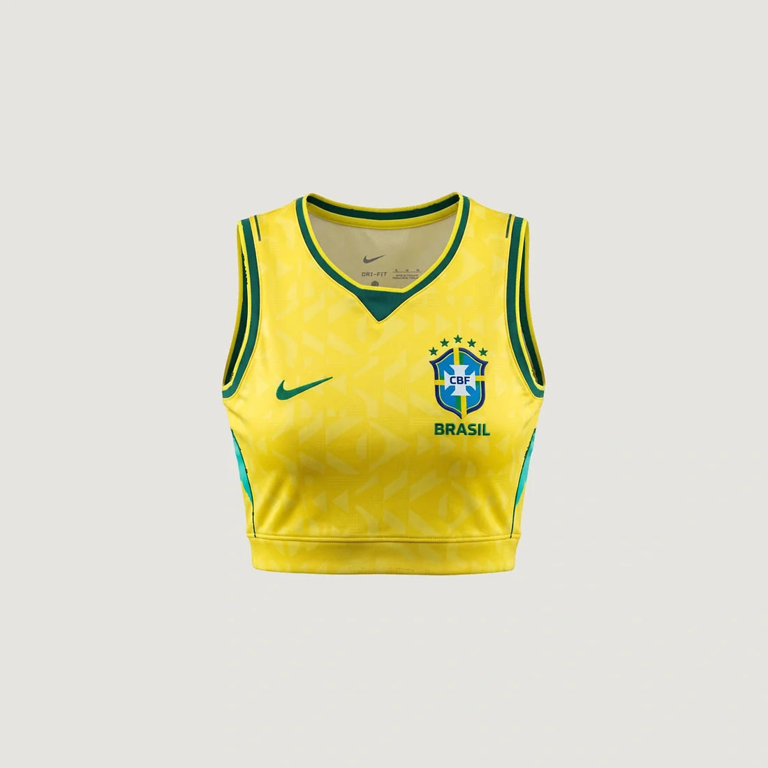 Brésil – Crop Top Domicile 2026 – Jaune, Vert