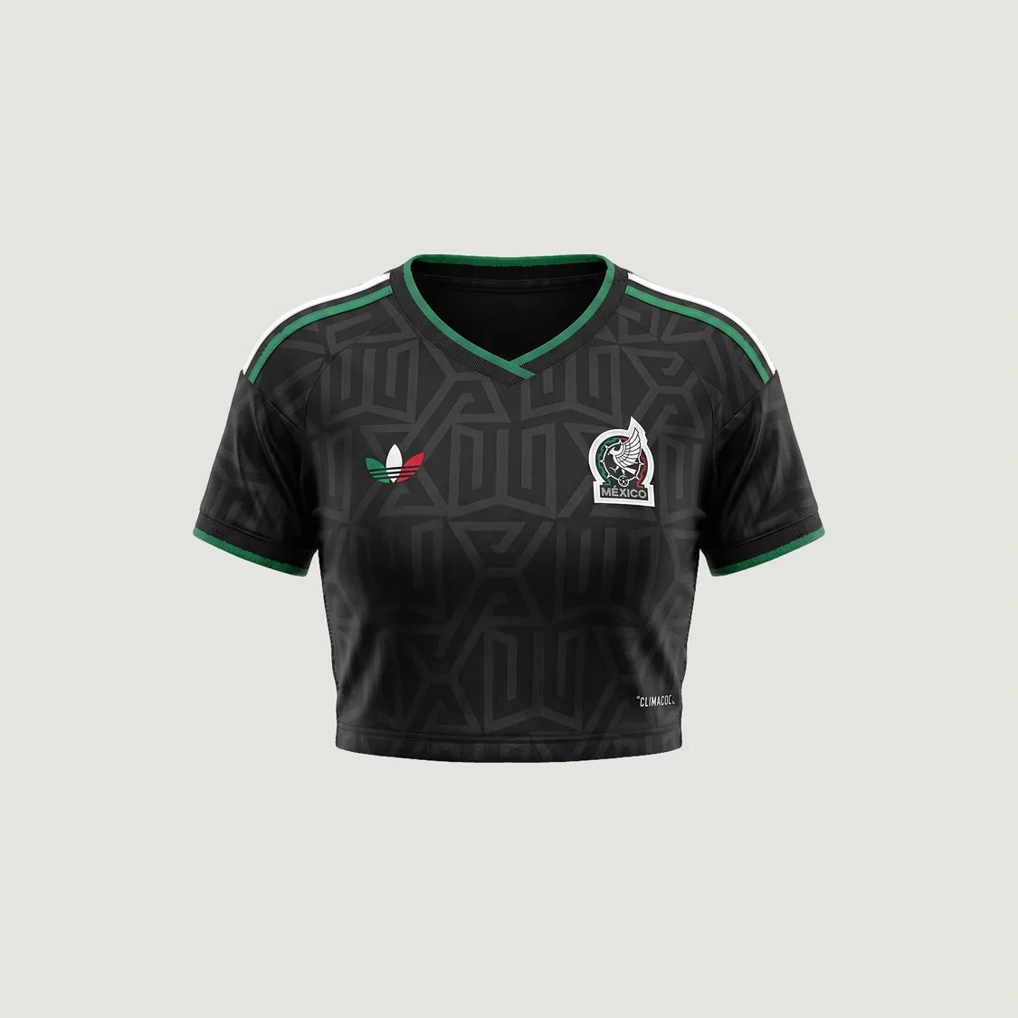 Mexique – Crop Top Third 2026 – Noir, Vert, Rouge