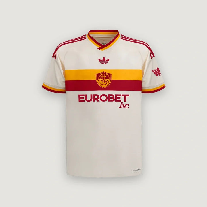 AS Roma – Maillot Extérieur 2026/27 – Crème, Rouge