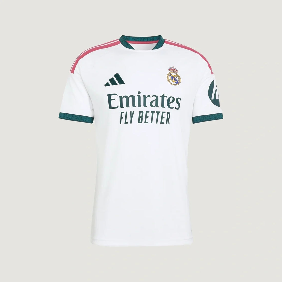 Real Madrid – Maillot Domicile 2026/27 – Blanc, Rose, Vert foncé