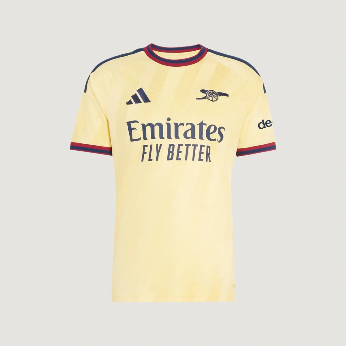 Arsenal FC – Maillot Third 2026/27 – Jaune pâle, Bleu marine, Rouge