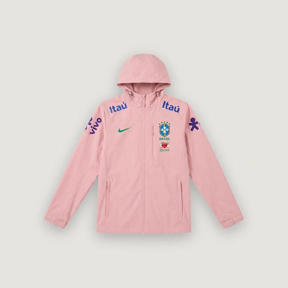 Brésil – Veste Coupe-Vent à Capuche – Rose