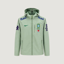 Brésil – Veste Coupe-Vent à Capuche – Vert Sauge