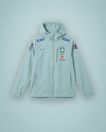 Brésil – Veste Coupe-Vent à Capuche – Vert d'Eau